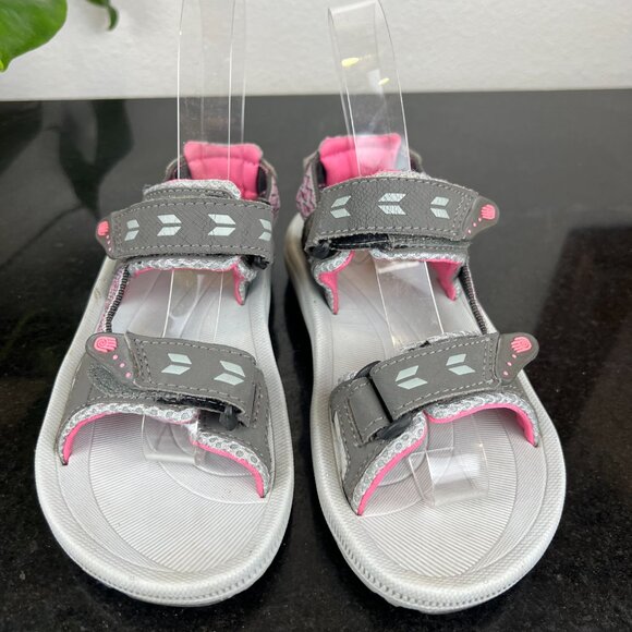 Teva Kids Sandals size 1 in Gray Pink Carnation - Picture 1 of 12